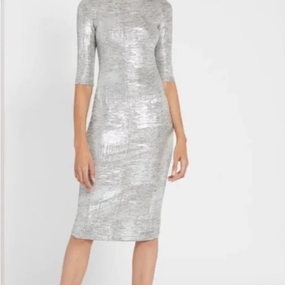 Alice + Olivia Silver Delora dress size 6